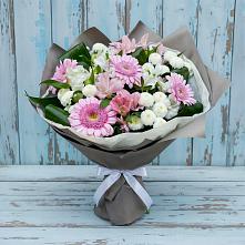 Букет цветов из:  Герберы, Альстромерии и Хризантемы #REPLACE_PRED# Нурлате