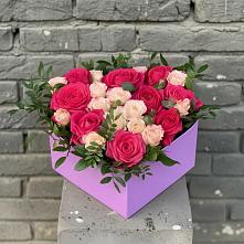 Цветочная композиция из Розы в коробке в Нурлате