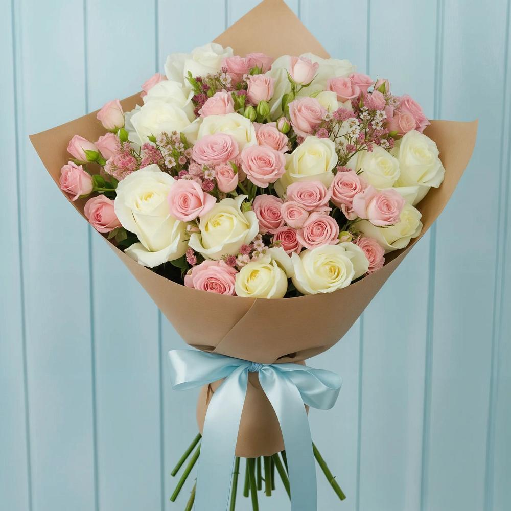 Букет цветов из: Розы в Нурлате