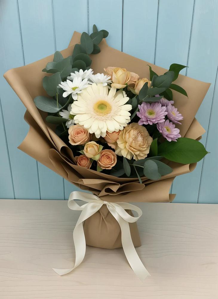 Букет цветов из: Герберы и Хризантемы в Нурлате
