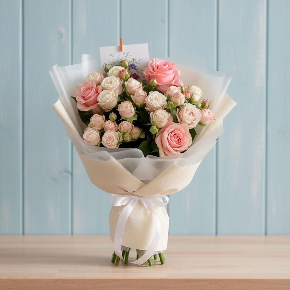 Букет цветов из: Розы в Нурлате