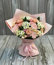 Букет цветов из:  Гвоздики, Розы и Хризантемы в Нурлате