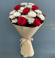 Букет цветов из:  Розы и Хризантемы в Нурлате