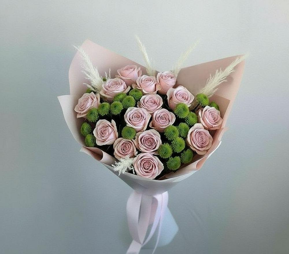Букет цветов из: Розы и Хризантемы в Нурлате