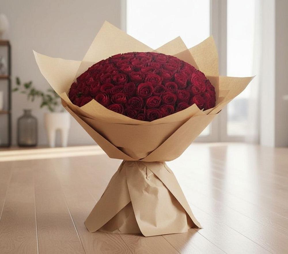 Букет 101 Красная роза в Нурлате