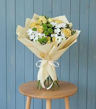 Букет цветов из:  Хризантемы и Розы #REPLACE_PRED# Нурлате