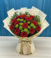 Букет цветов из:  Розы и Хризантемы в Нурлате