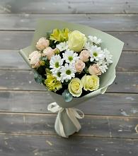 Букет цветов из:  Альстромерии, Розы и Хризантемы в Нурлате