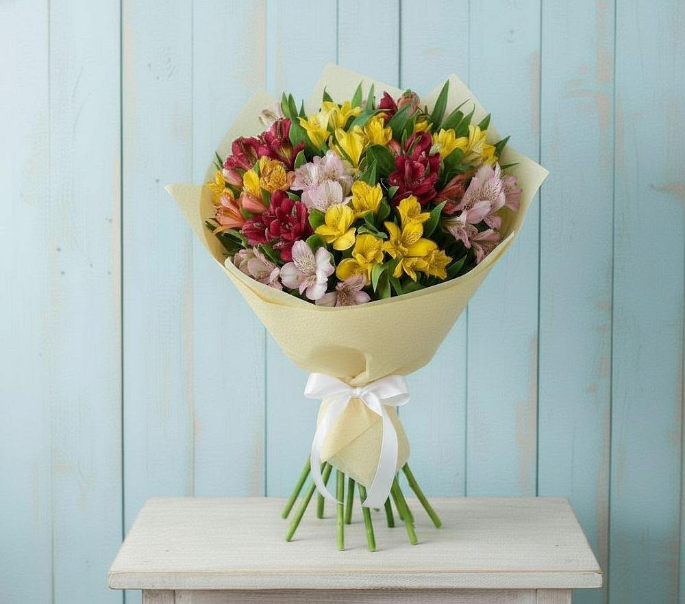 Букет цветов из: Альстромерии в Нурлате