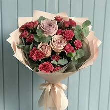 Букет цветов из:  Гвоздики и Розы в Нурлате