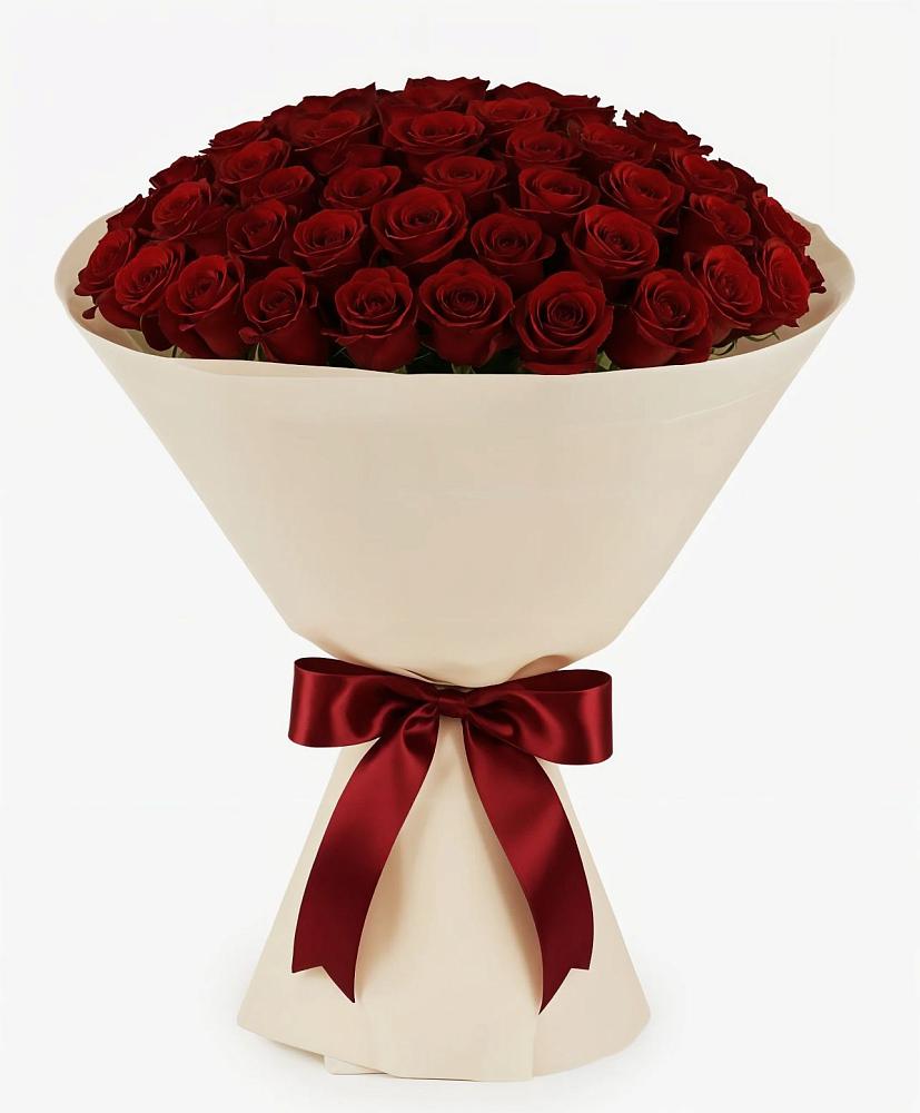 Букет 101 Бордовая роза Блэк Бакарра в Нурлате