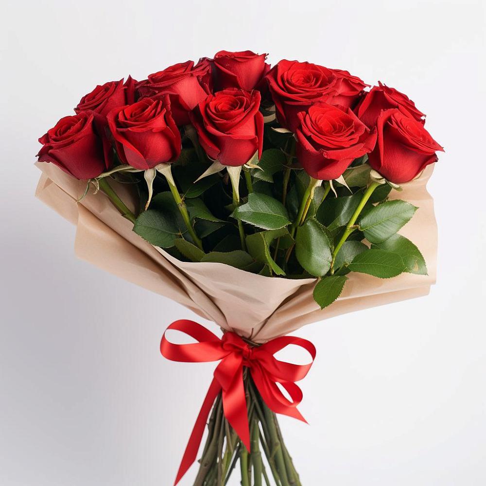 Букет 11 Красных роз Эдлесс Лав в Нурлате